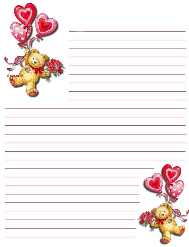 Papier à lettre St Valentin